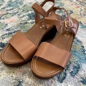 Mariella platform type sandal- brown leather- ladies sz 7.5M